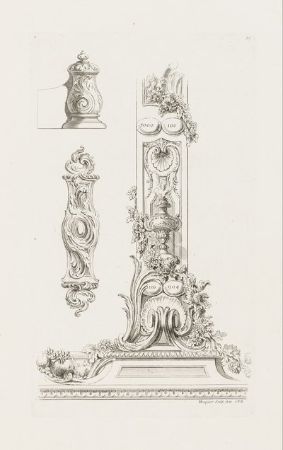 Conception de fragments de la bordure - Juste Aurèle Meissonnier